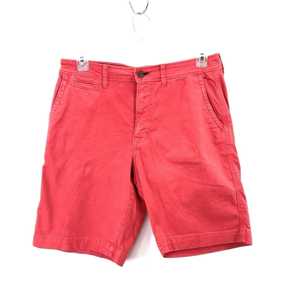 American Eagle Classic Shorts Size 33 Nantucket Red Frat Preppy Active Flex